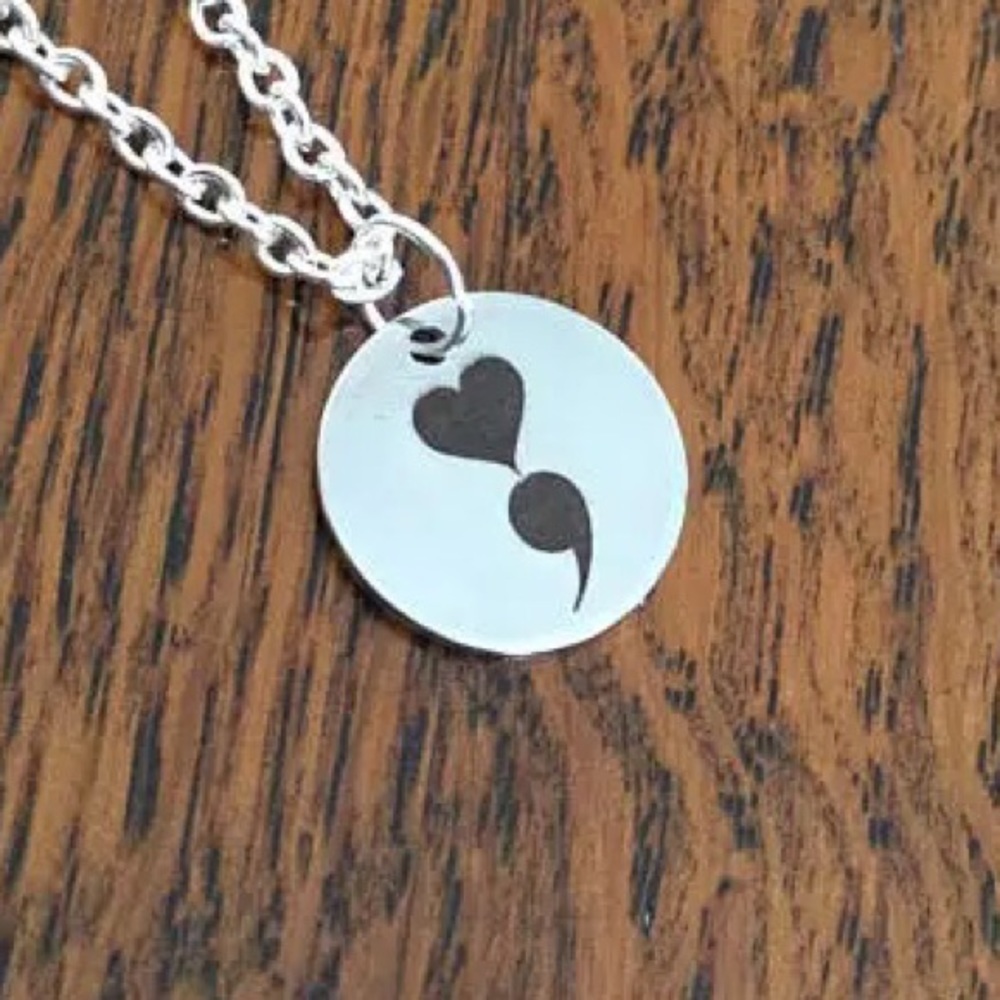 Heart Semicolon Necklace